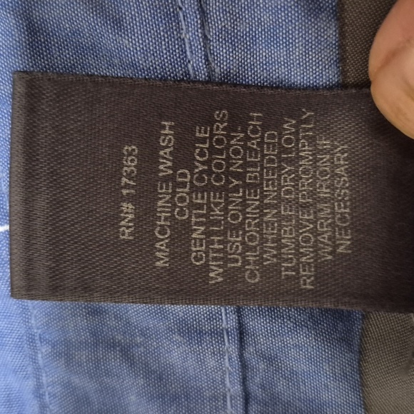 Liz Claiborne Blue Sleeveless Button-Up Top w Embroidery Detail Sz XL - Picture 12 of 12